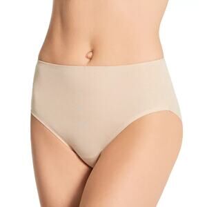 TC Fine Intimates Women's Cotton Modal Hi Cut Brief Panty Beige Size XL 0208